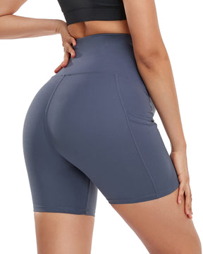 Women's Ultra-Soft Stretchy Maternity Legging Shorts Grey