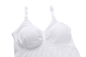 HOFISH Women's Breast Feeding Tops,Maternity Nursing Cami with Build in Shelf Bra 3packwhite